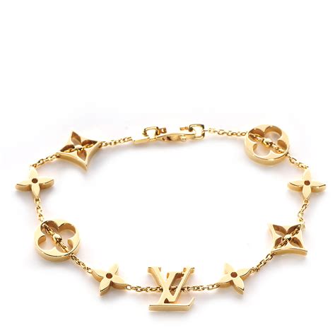 louis vuitton gold band bracelet|louis vuitton initial bracelet.